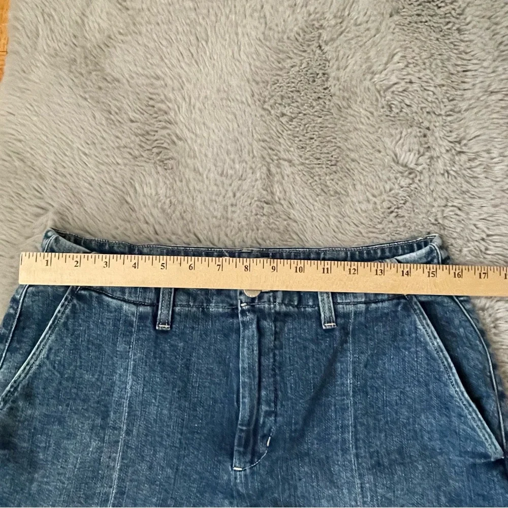 L’AGENCE Women’s Cargo Jeans Size 30 Blue Straight‎ Leg Utility Denim Cabincore